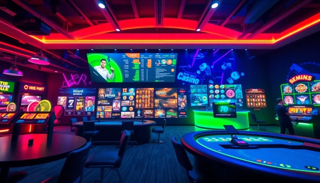 Engaging online gaming interface at 8day, showcasing vibrant casino games and sports betting.