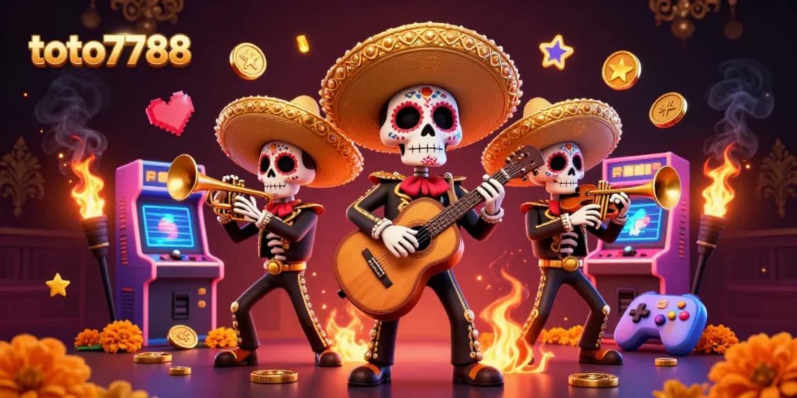 Experience thrilling gameplay at toto7788 with 3D mariachi characters and vibrant casino elements.