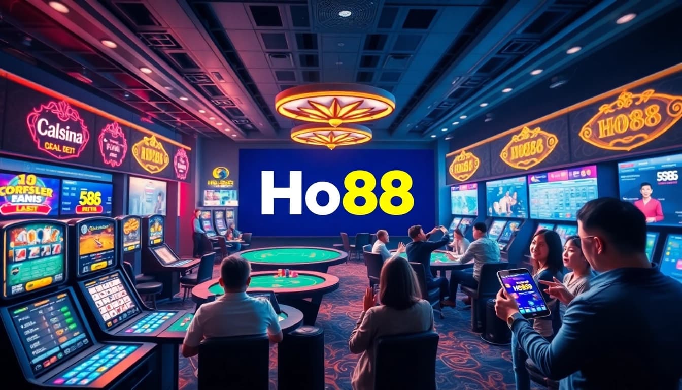 Ho88 online casino showcasing exciting gaming options and a vibrant atmosphere.