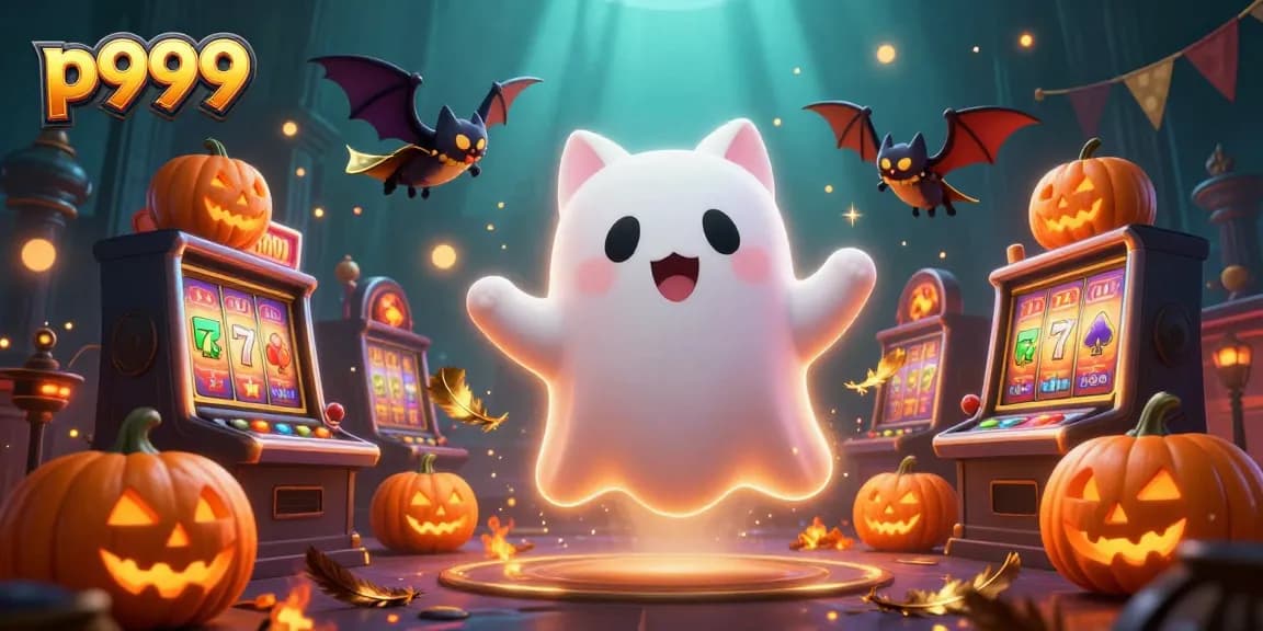 P999 game showcases a vibrant 3D illustration with characters in a lively casino atmosphere, highlighting exciting gaming adventures.