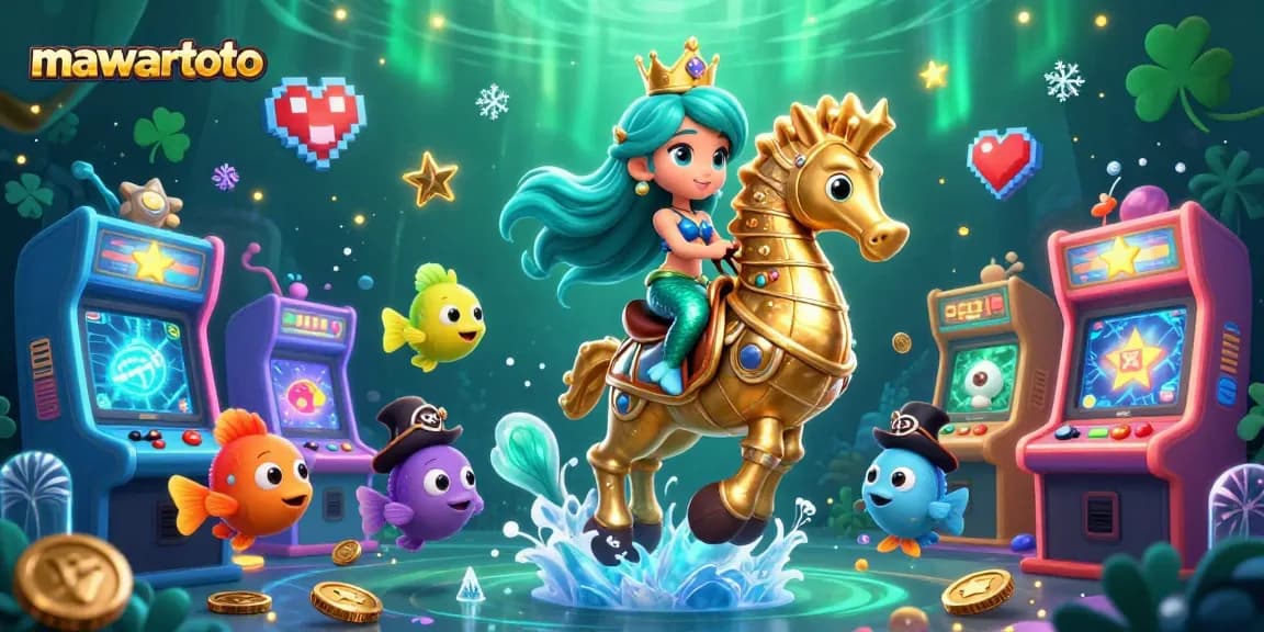 Engage in whimsical adventures at mawartoto, where a mermaid princess navigates a lively treasure-filled underwater casino.