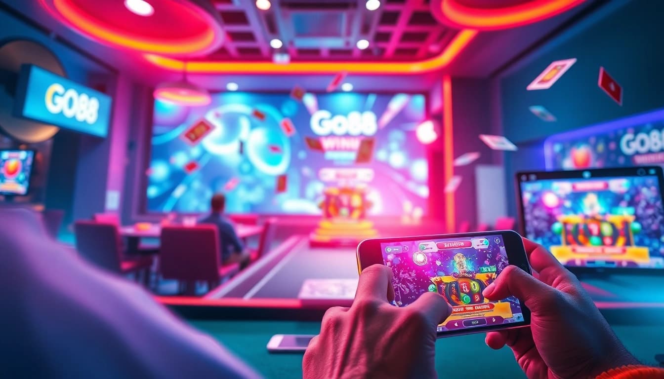 Exciting online gaming scene from Go88 showcasing vibrant card game action.