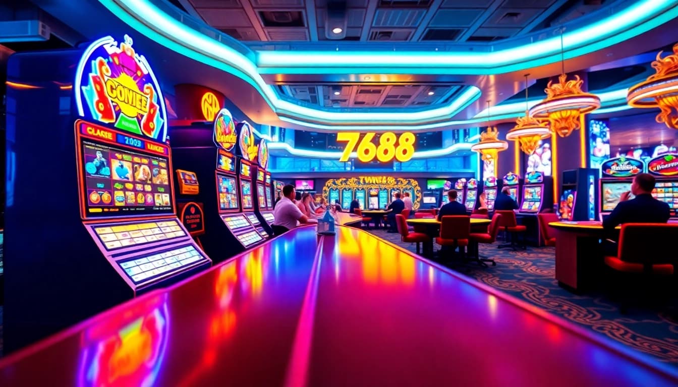 Exciting digital casino scene showcasing Twin68 gaming platform.