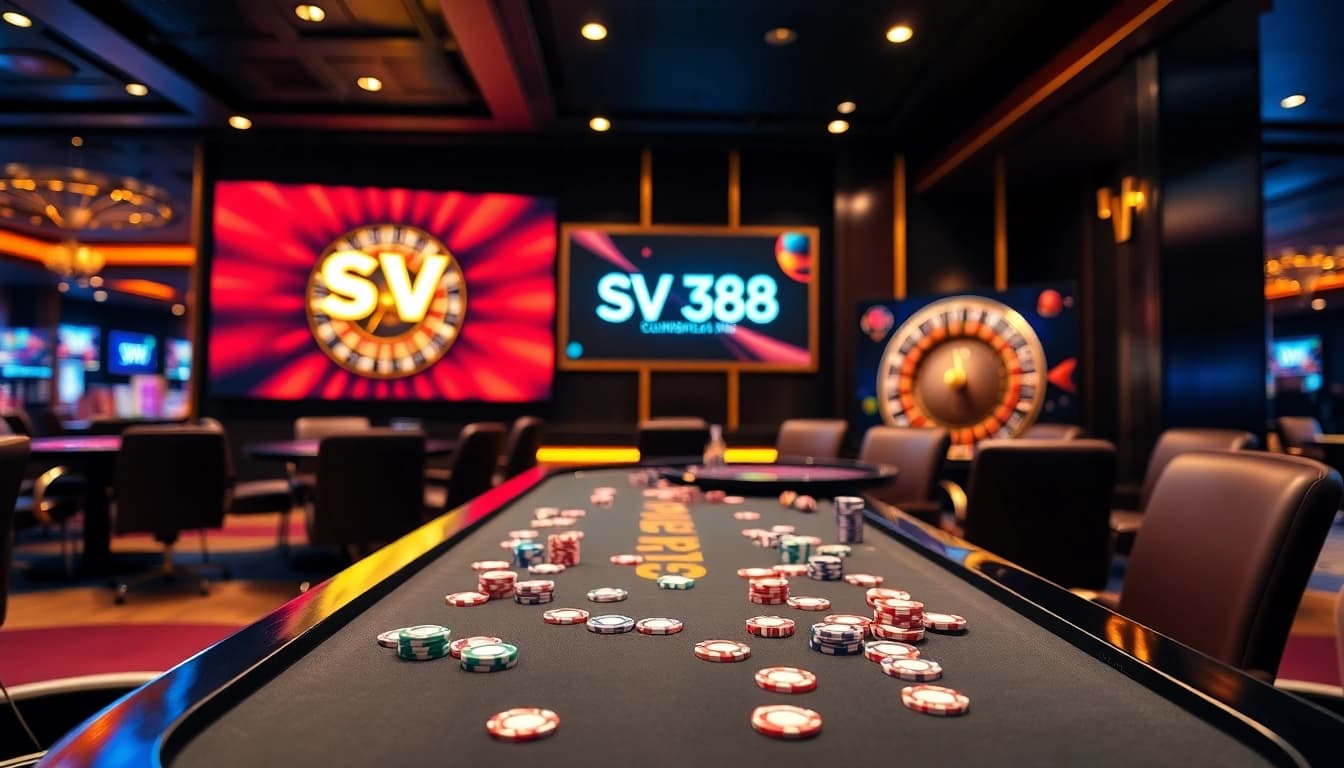 Experience thrilling gameplay at sv 388 with vibrant casino tables and exciting poker action.