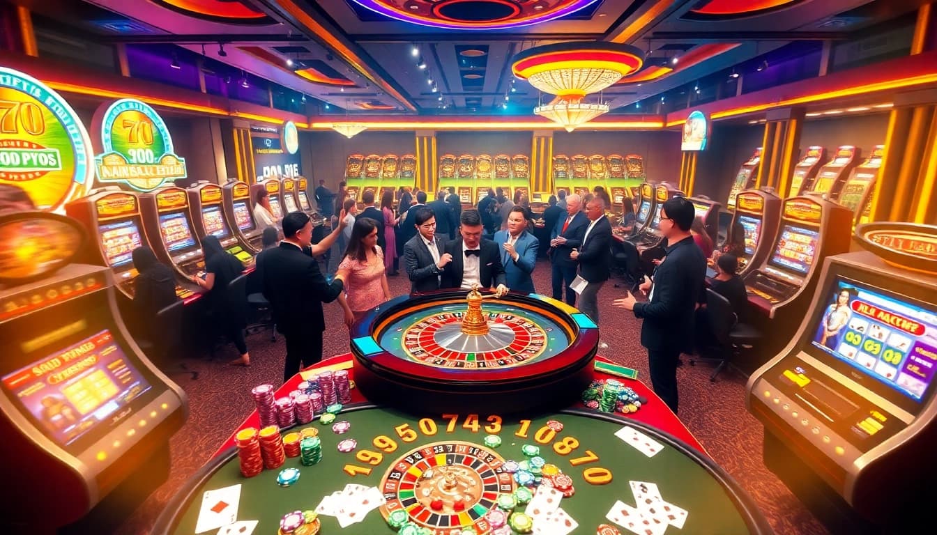 Exciting scene at U88 casino showing players engaging at a roulette table with vibrant chips.