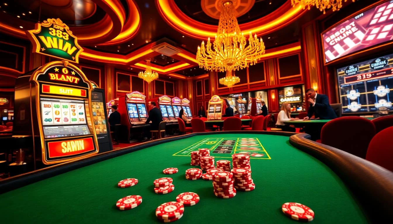 Players enjoying exciting casino games at 33WIN’s luxurious online gambling environment.