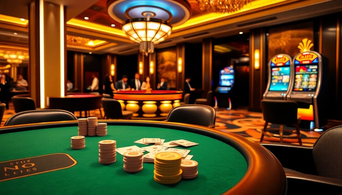 Experience the thrill at NOHU with dynamic gaming tables and exciting slot machines.