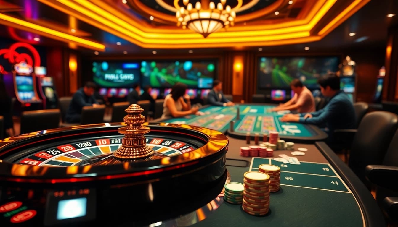 Engage with the exciting world of gambling through Tool xo so sieu toc, showcasing vibrant casino graphics and dynamic gameplay visuals.