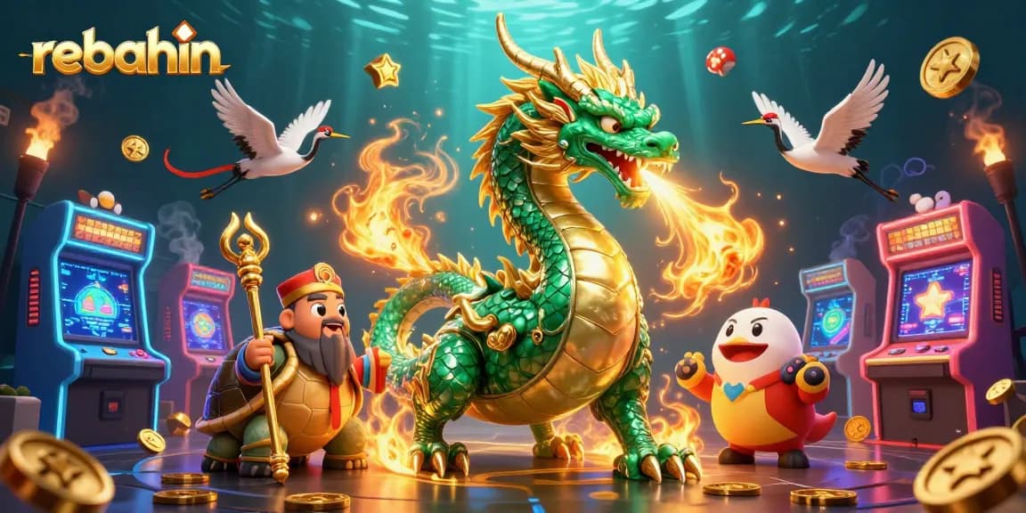 Experience rebahin by streaming movies with a vibrant casino-themed illustration full of energy.