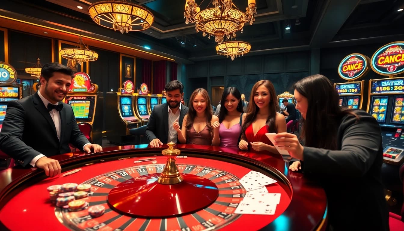 Experience thrilling gameplay at Inatogel88 with vibrant gaming tables and engaging players.