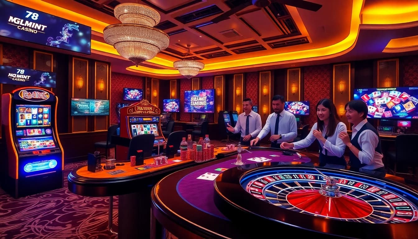 Exciting online gaming atmosphere showcasing the quality of https://78wintl.org/ with vibrant casino elements.