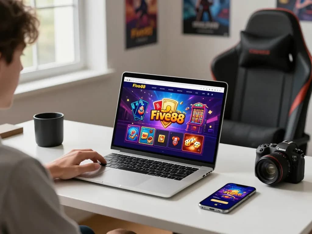 Experience the vibrant online gaming atmosphere of five88 with engaging visuals and a user-friendly setup.