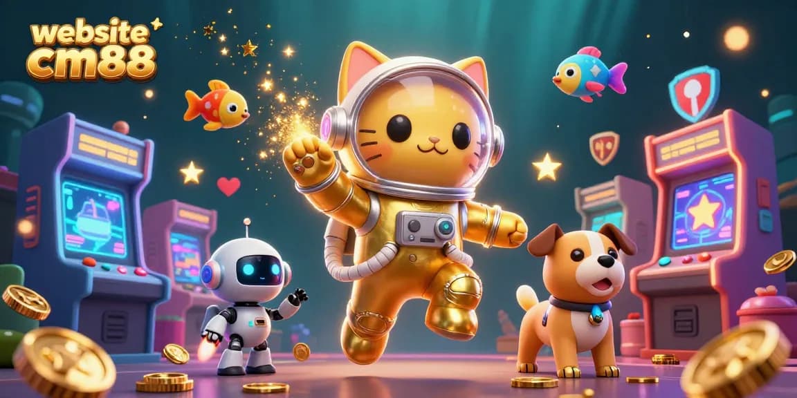 Experience thrills at website cm88 with a vibrant 3D casino scene packed with exciting games.