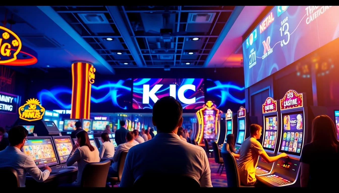 KJC online gaming environment featuring diverse games with vibrant digital interfaces.