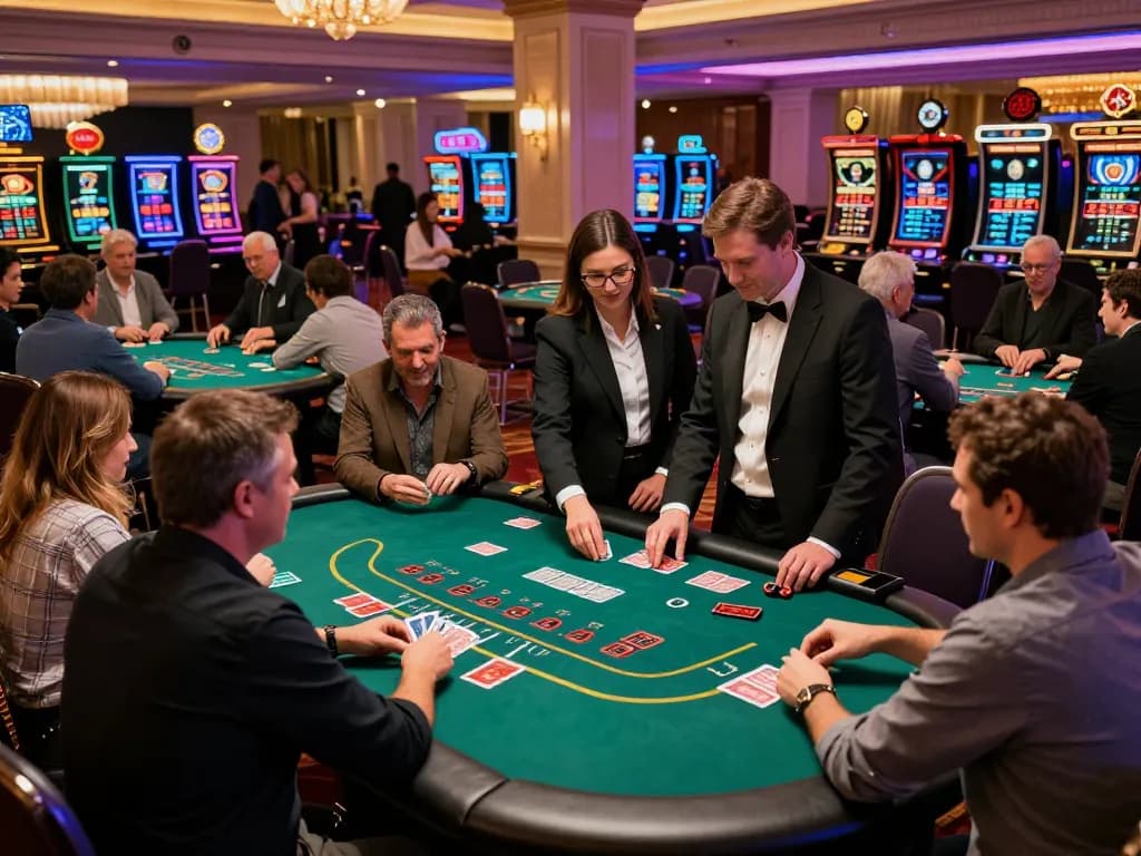 Experience thrilling blackjack gameplay at tg88 in an upscale casino setting with vibrant atmosphere