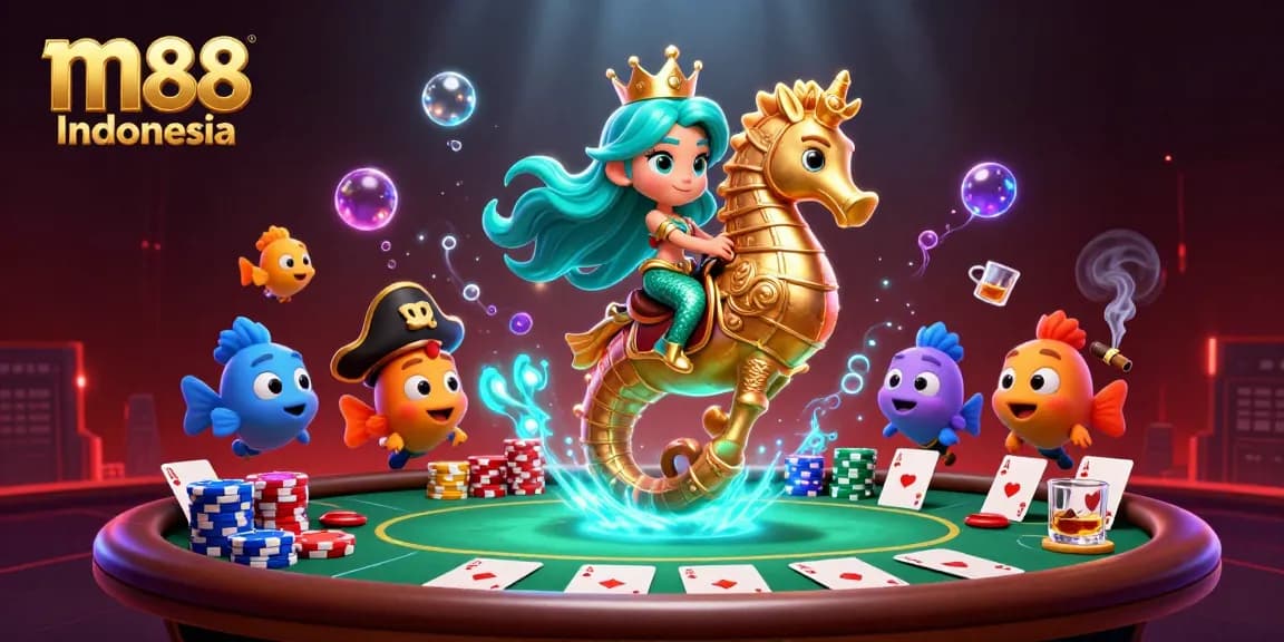 Terlibat dengan suasana poker mendebarkan m88 Indonesia yang menampilkan putri duyung dan kuda lautnya.