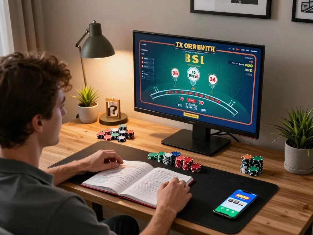 Engaging in live dealer blackjack on the MM99 platform with strategic bankroll notes nearby