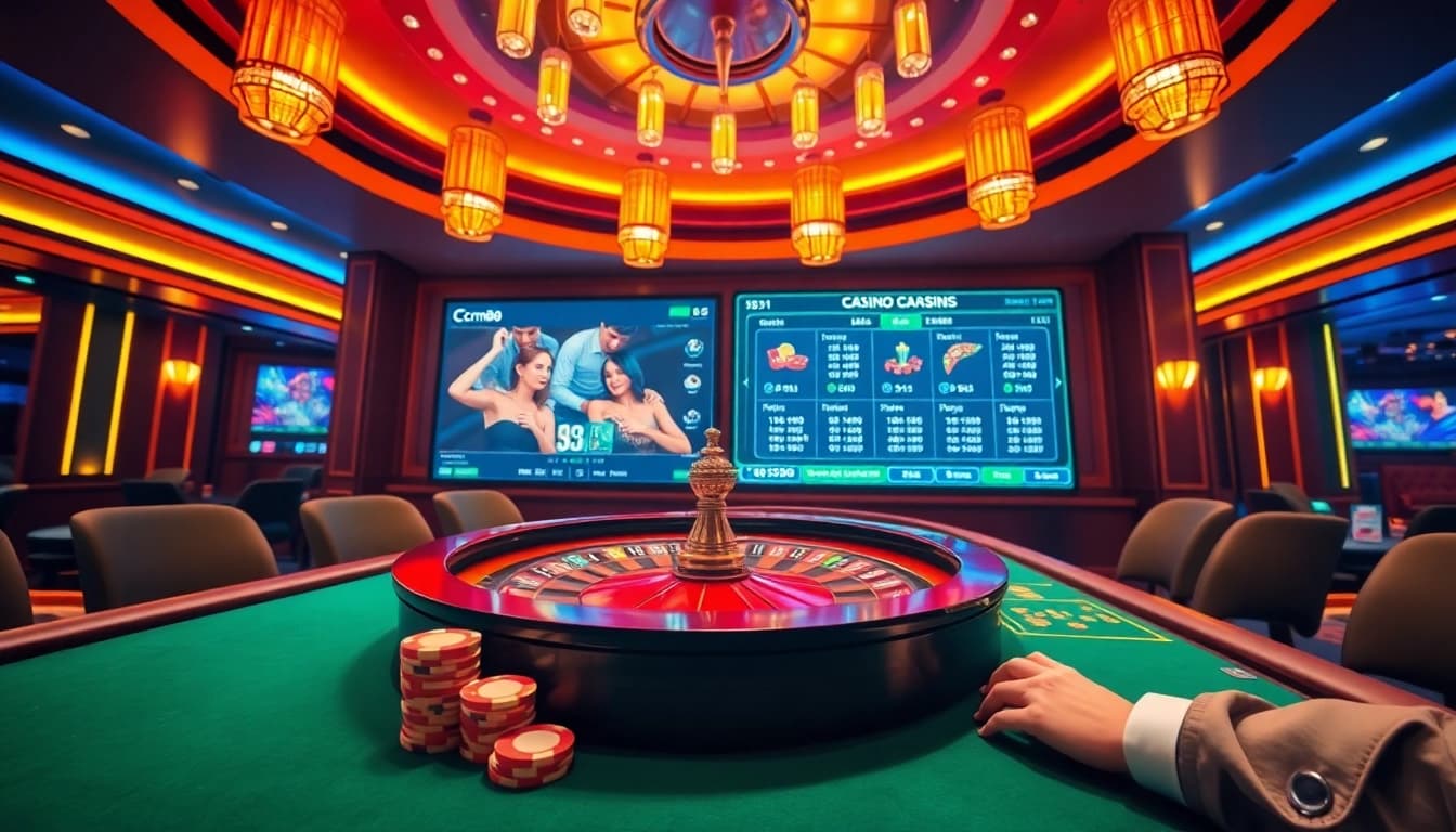 Experience the thrill of betting at Nhà cái cm88 with engaging casino visuals and vibrant interactive elements.