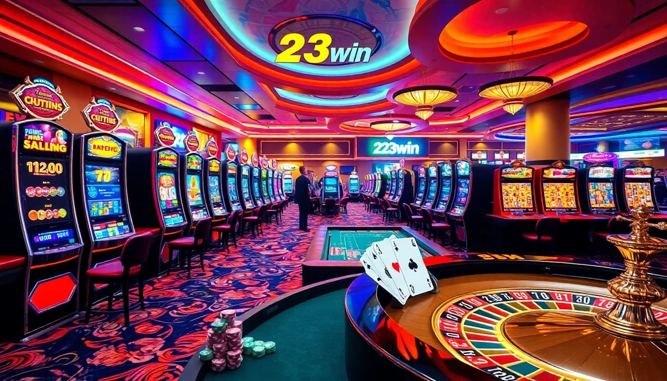 Engaging gamblers at 23win with vibrant casino elements and interactive gaming experiences.