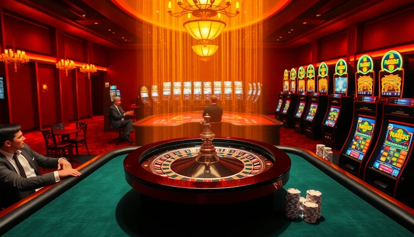 Experience the thrill of u31เข้าสู่ระบบ at luxury casino tables with poker chips, roulette, and slot machines.