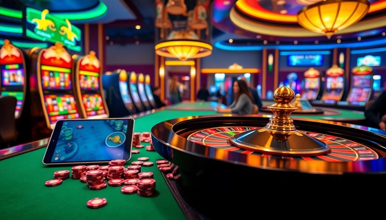 SBOBET88 players enjoying an immersive online gambling experience with a luxurious casino ambiance.