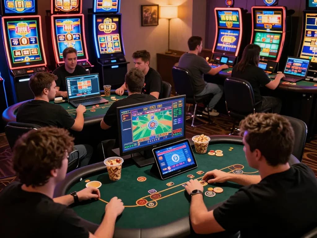 Nohu90 players strategically betting online during an engaging gambling session