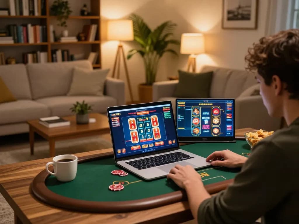 Engaging in online gaming at home, playing casino games like tx88 for strategic wins
