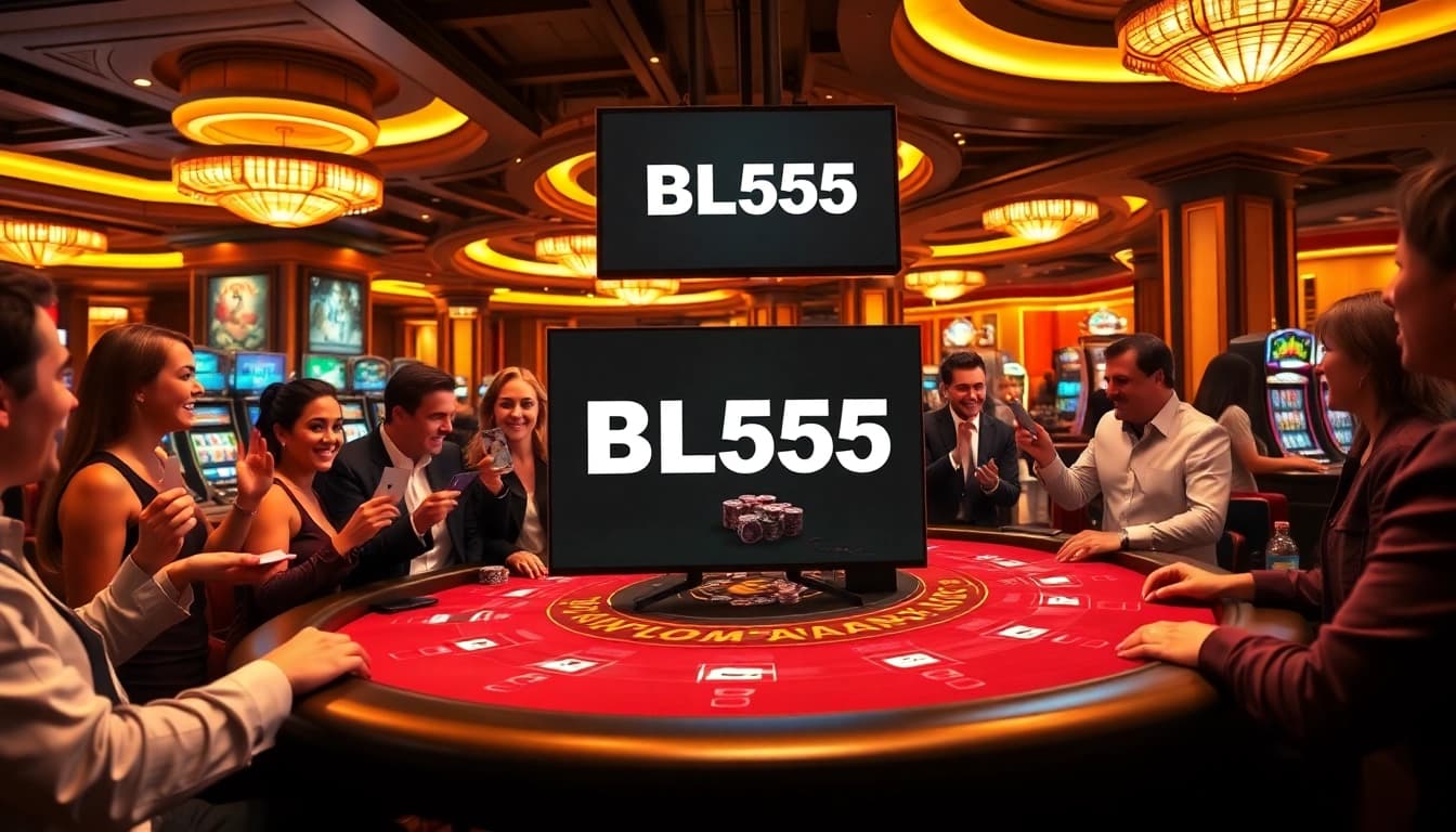 Experience the thrilling atmosphere of gambling at BL555 with engaging casino games and vibrant dealers.