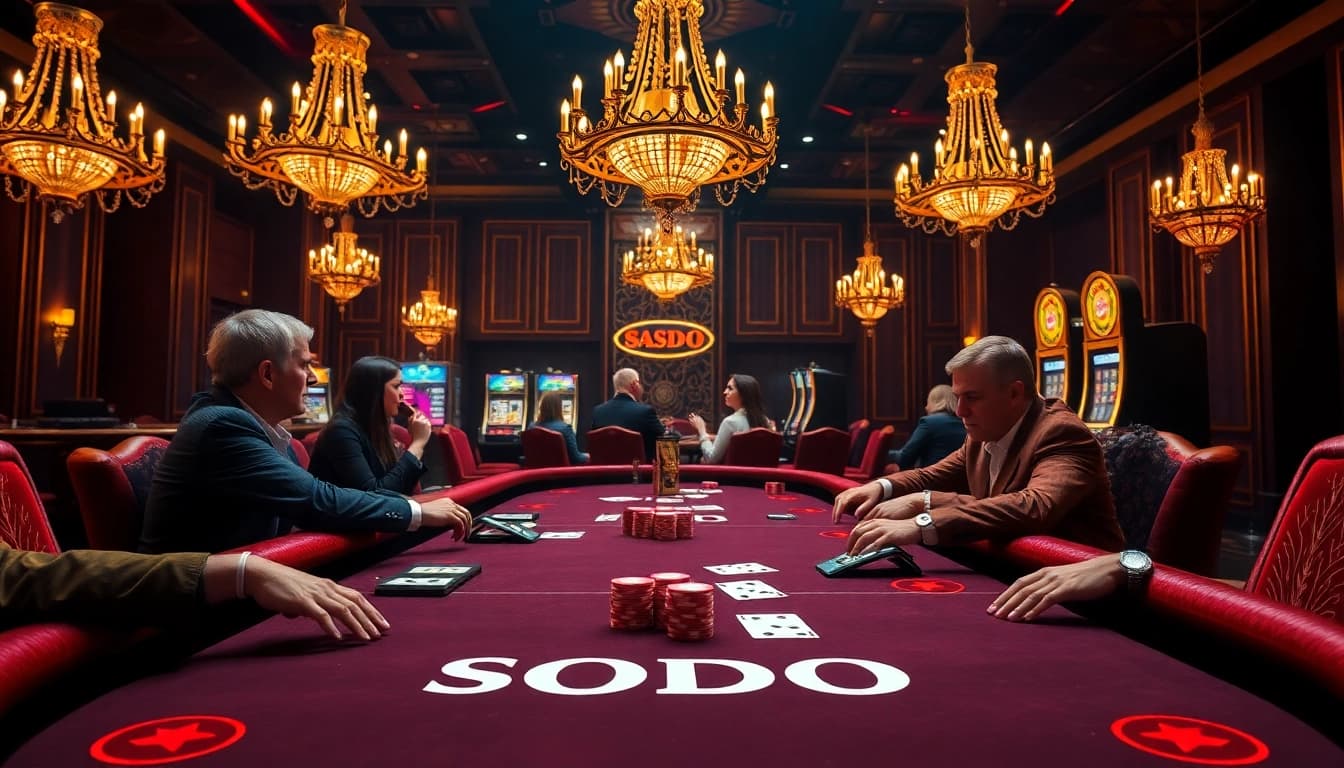 Experience the thrill of winning at SODO CASINO with exciting poker action and vibrant chips.