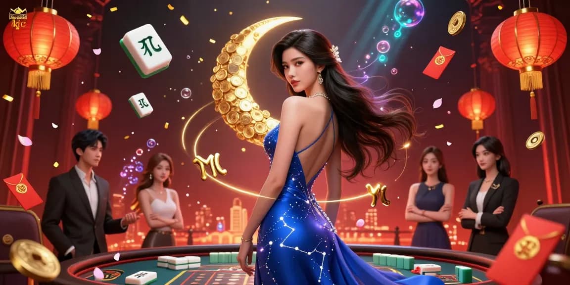 Engage with liên minh kjc by enjoying vibrant casino-themed visuals showcasing various gaming elements and luxurious ambiance.