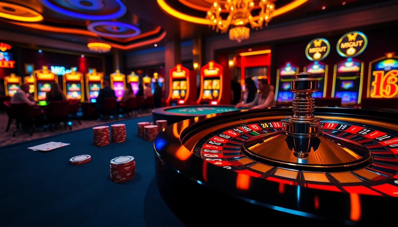 Players enjoying MI88's thrilling casino experience at a dynamic roulette table.