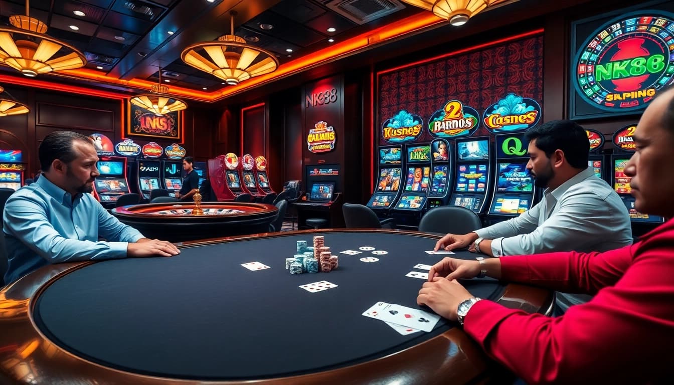 Experience the thrill of gambling at nk88 with exciting poker games and vibrant slot machines.