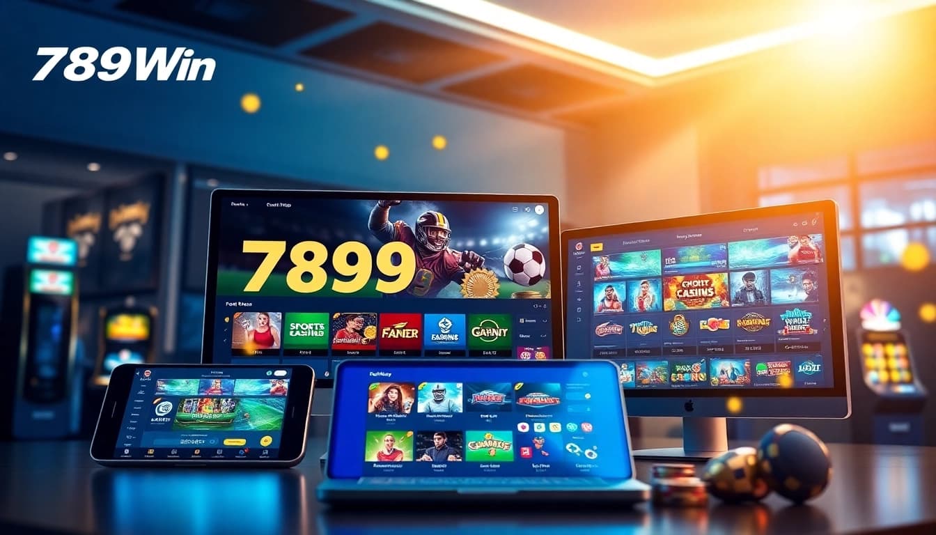 Engaging visual of online gaming options at https://789winn.clothing/, featuring sports betting and casino games.