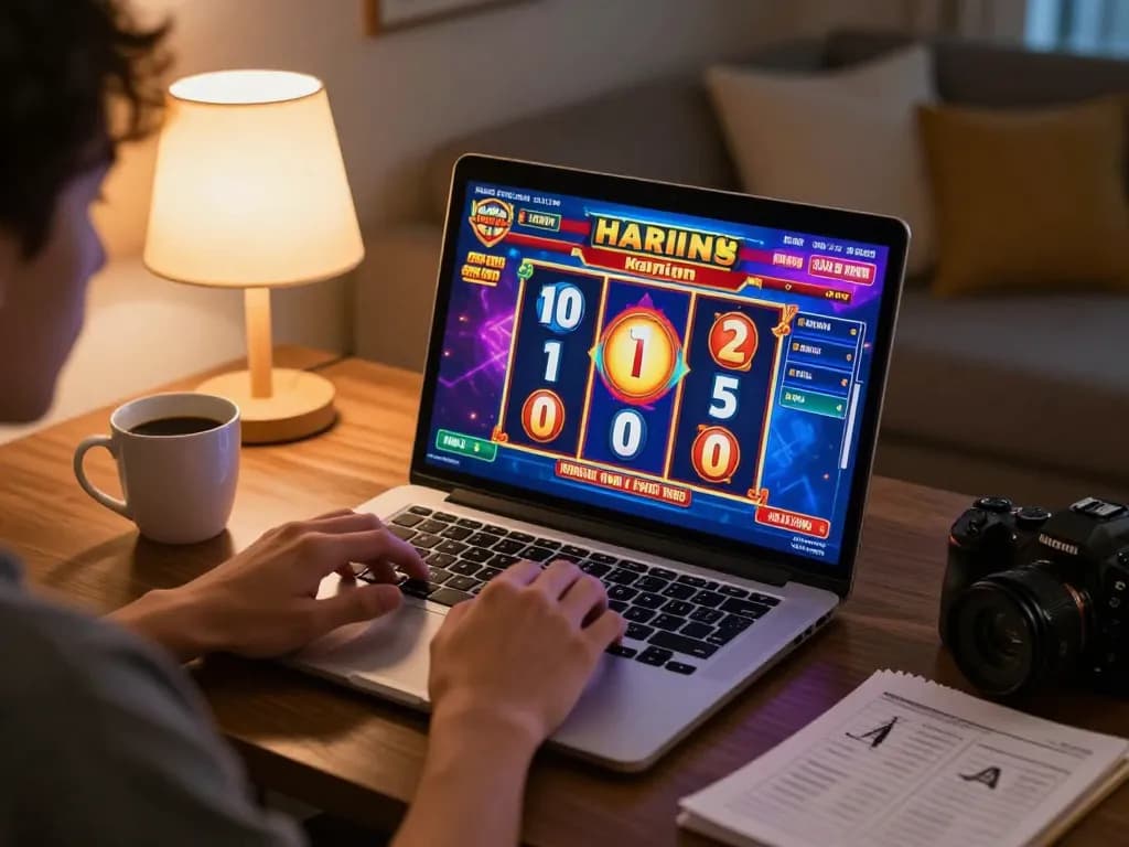 Engaging home gameplay showcasing jackpot harian slots with vibrant graphics and cozy atmosphere