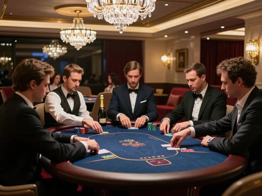 one88br players enjoying high-stakes poker in a luxurious casino setting with elegant decor
