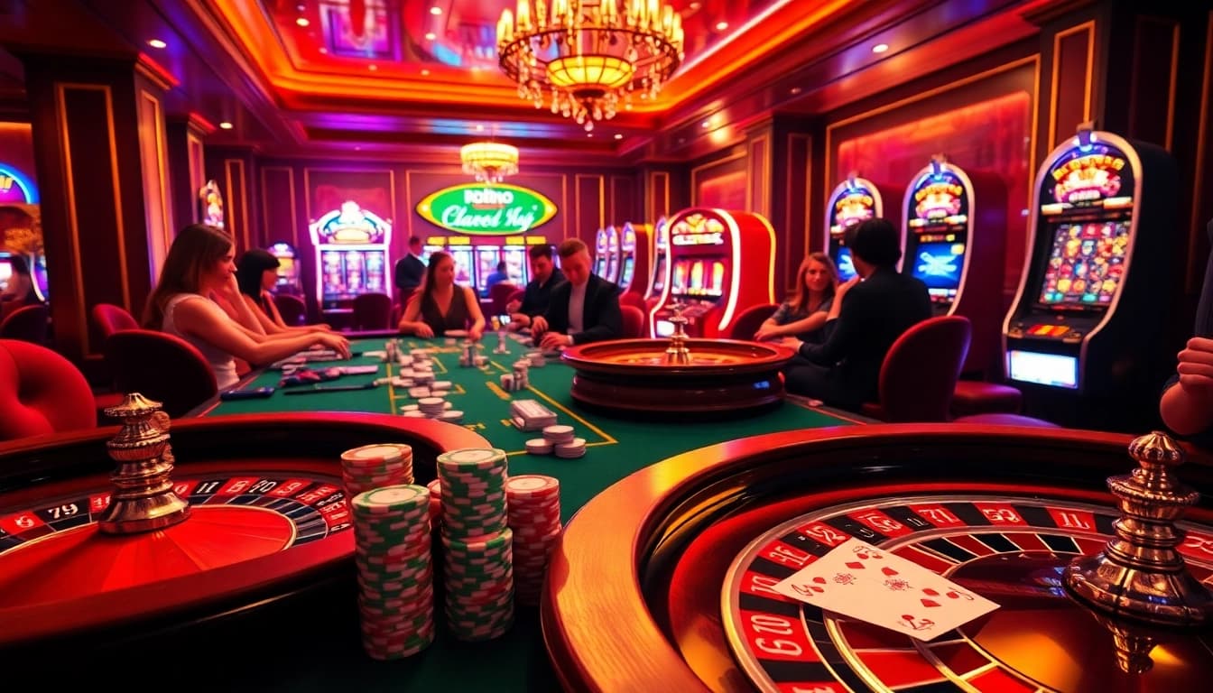 Players enjoying games at https://xx88csn.com/, featuring casino tables and roulette wheels.