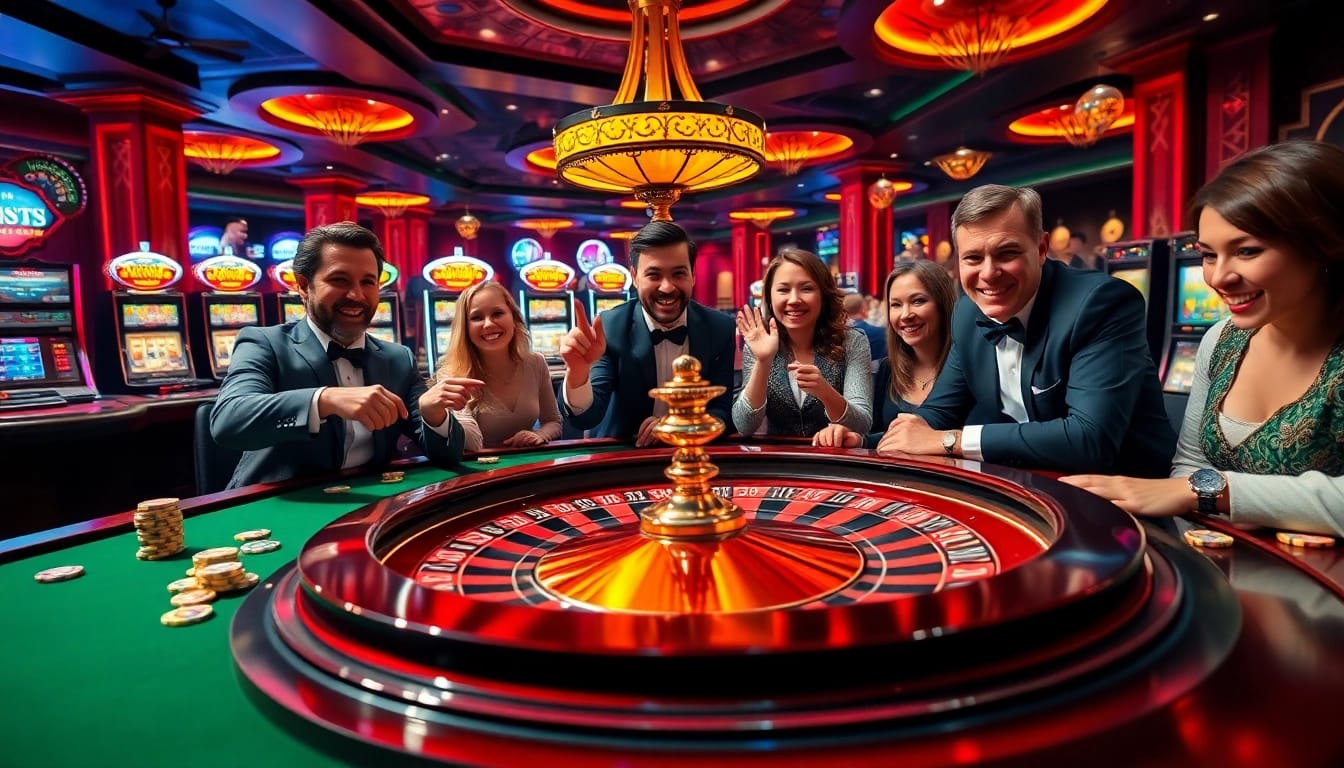 Gamblers at C168's vibrant casino table enjoying high-stakes betting excitement.