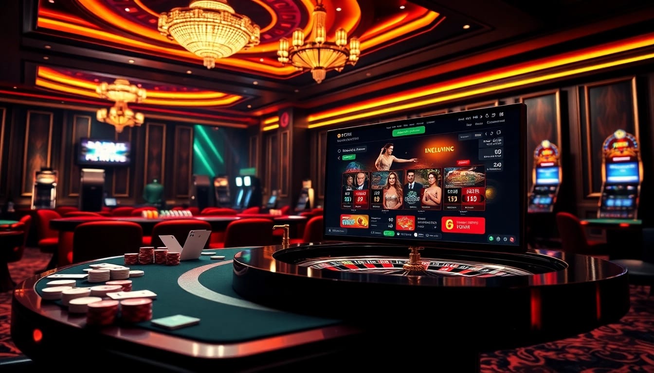 High-stakes gaming at Nhà Cái HT368 with roulette and poker elements creating excitement.