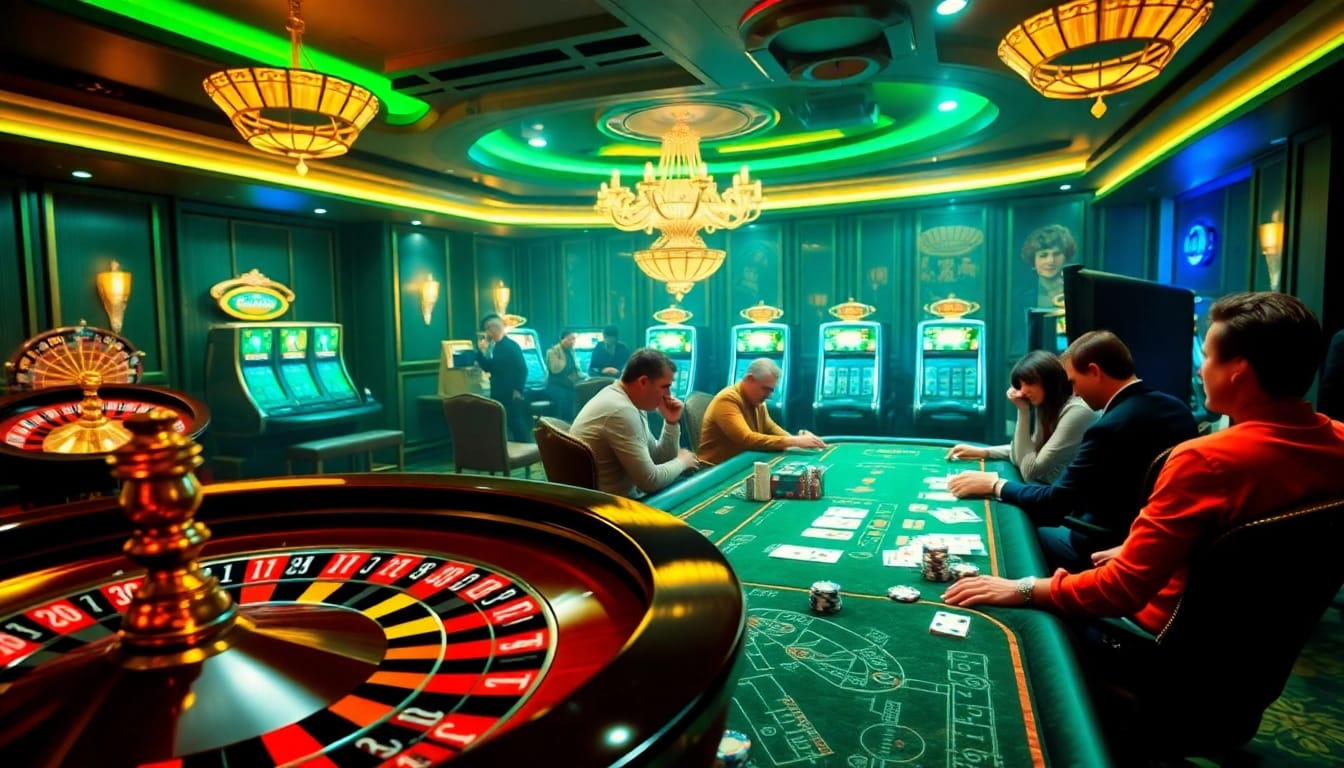 Experience thrilling gameplay at SHBET's luxurious casino with rich colors and exciting gaming tables.
