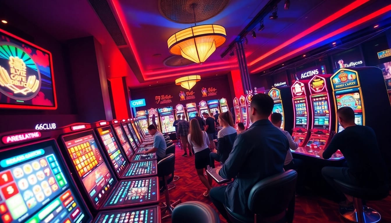 Experience the thrill of winning at 66club's vibrant casino gaming scene.