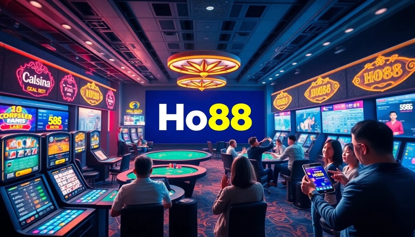 Ho88 online casino showcasing exciting gaming options and a vibrant atmosphere.