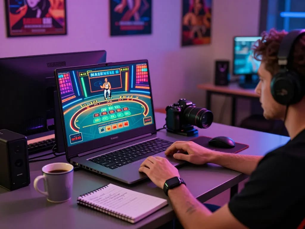 TG88 online gaming experience showcasing live dealer gameplay, strategic betting at home