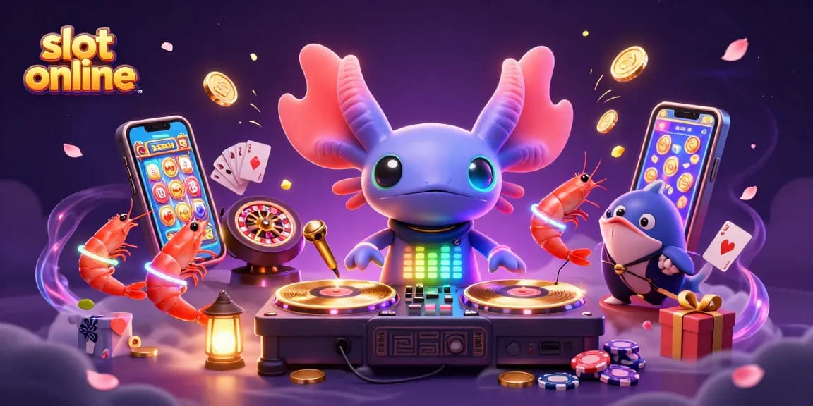 Experience exciting slot online action with vibrant characters and game elements in a lively 3D scene.