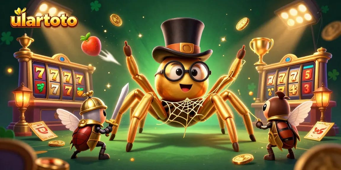 ulartoto menang jackpot dengan tarantula emas dan ksatria belembut sebagai latar belakang permainan slot