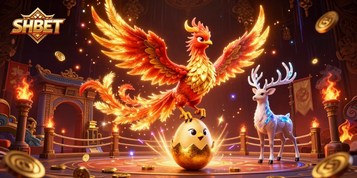 Experience thrilling gameplay at SHBET with a vibrant phoenix-themed casino illustration.