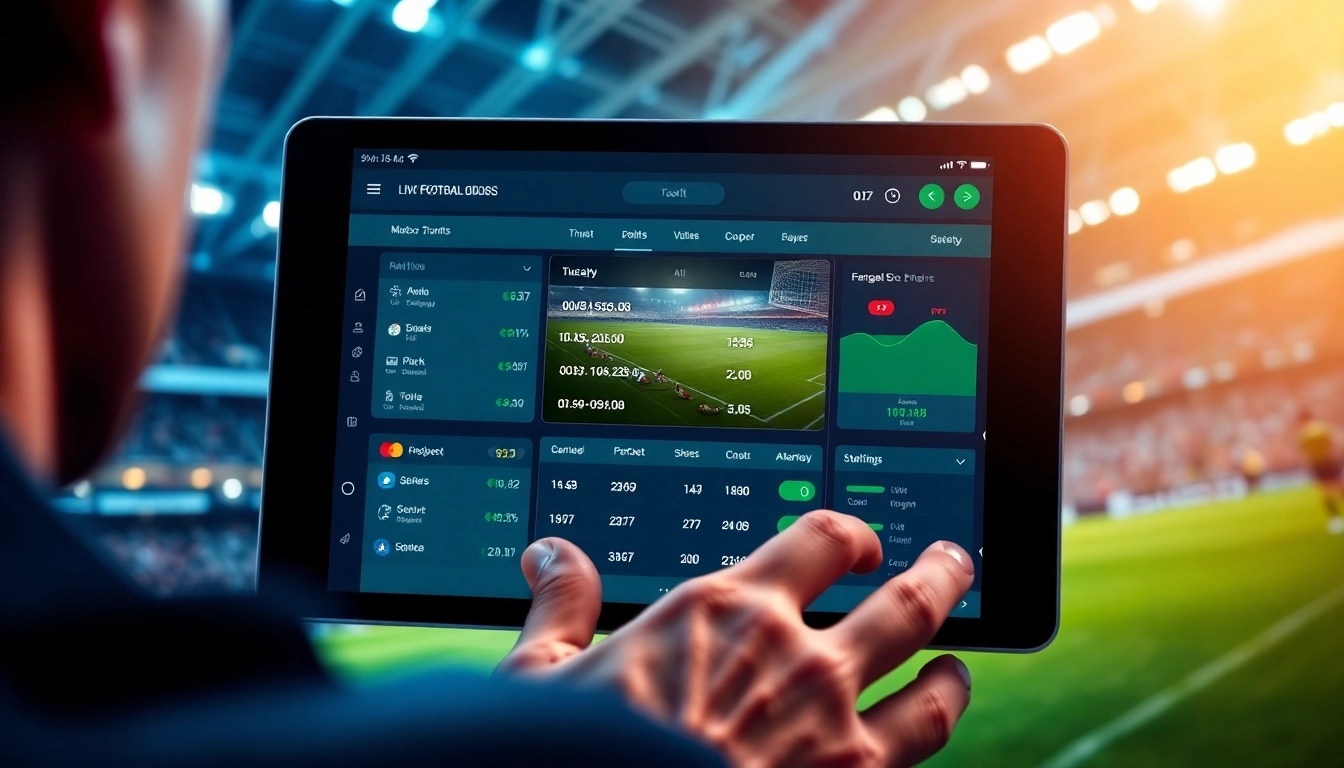 Live betting odds interface on keonhacai, showcasing football data and statistics.