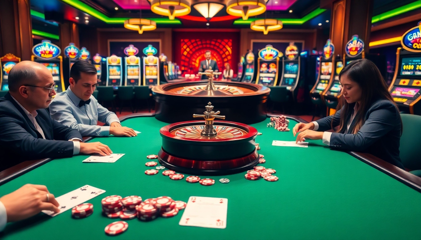 Engaged players placing bets at a luxurious poker table in Nhà cái 88clb.
