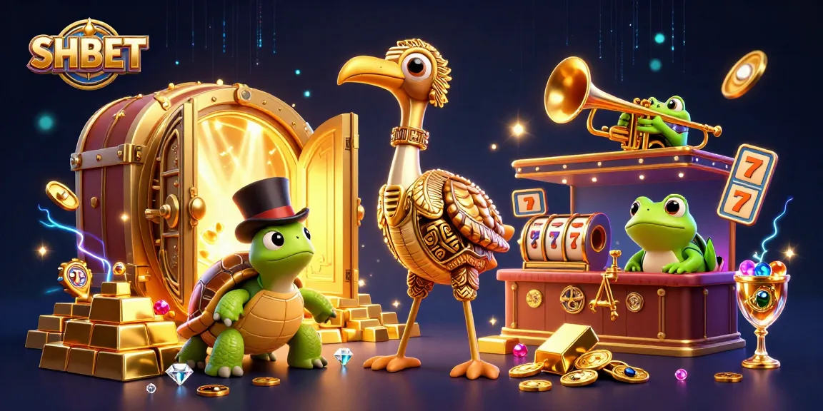 Engage in thrilling games at SHBET, surrounded by sparkling treasures and lively characters.