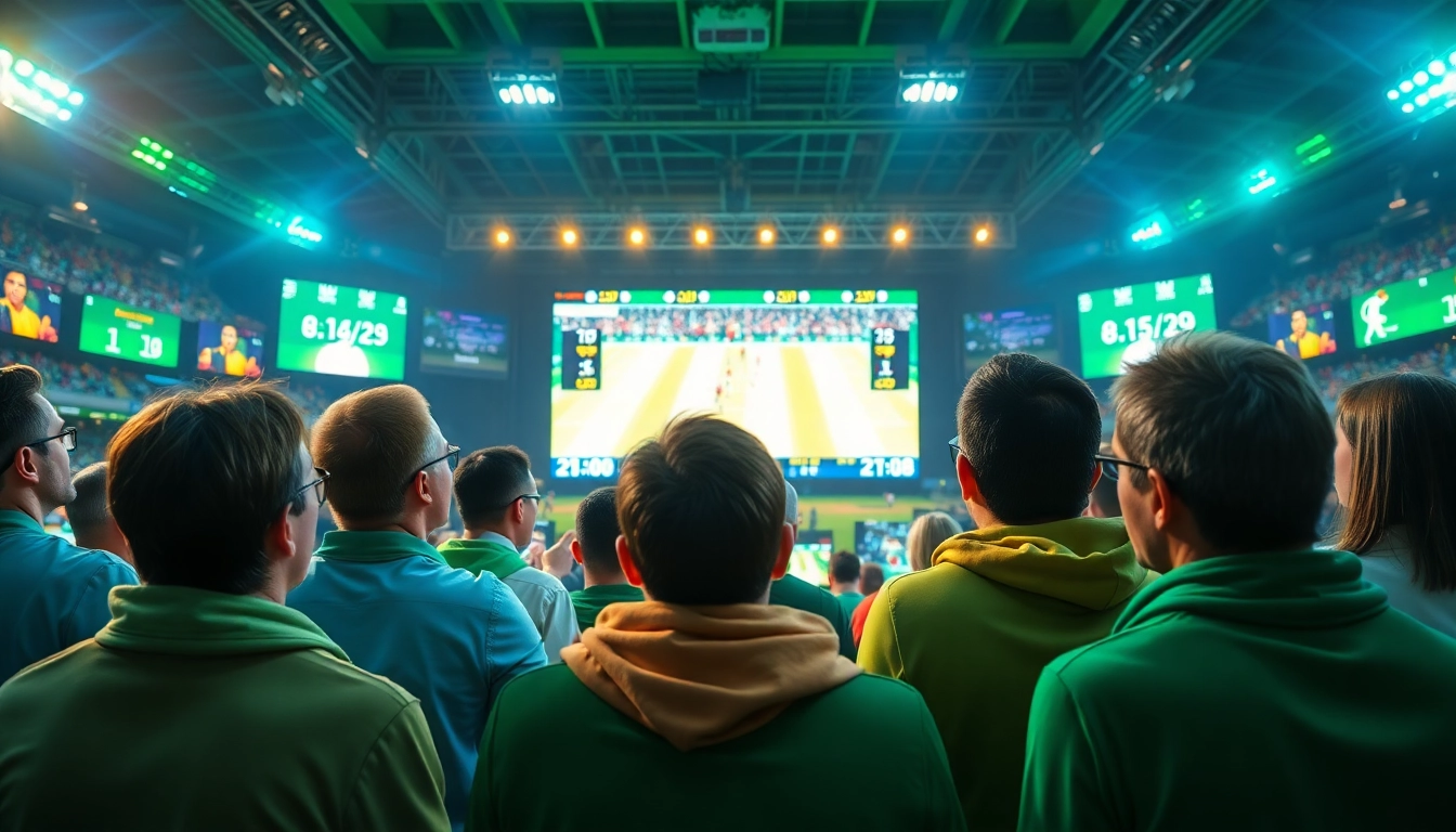 Exciting football betting scene showcasing live odds at https://keonhacai.gold/ with enthusiastic fans.