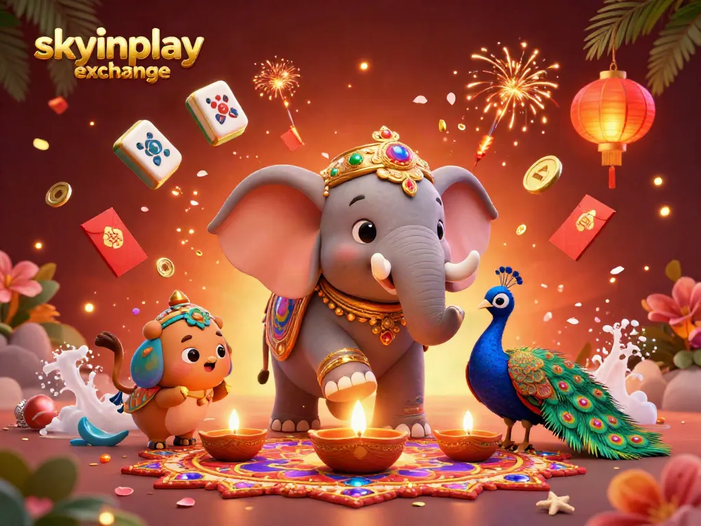 Experience dynamic betting with the skyinplay exchange, illustrated through vibrant casino elements.